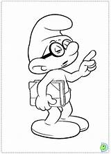 Dinokids Coloring Smurfs Close sketch template