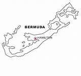 Bermuda Bermudas Landkarten Landkarte Geografie Colorearrr Malvorlage sketch template