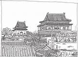 Skyline Beijing Hai China Bar Flic Kr sketch template