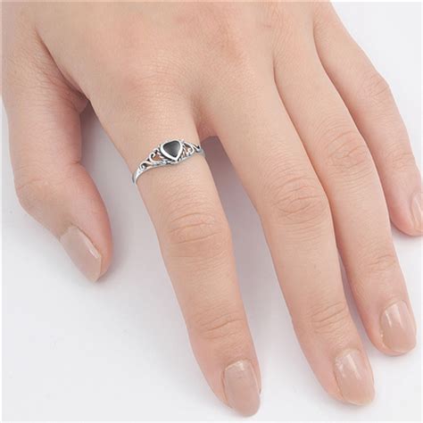 Heart Promise Ring New 925 Sterling Silver Bali Filigree Band Ebay