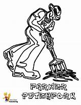 Coloring Farmer Gritty Colorized sketch template