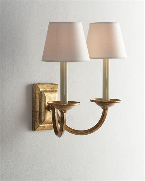 visual comfort double arm flemished sconce traditional wall sconces  metro  horchow