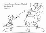 Goliath Bible Coloriage Tales Pilih Papan Tableau sketch template