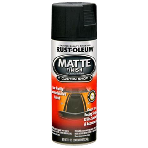 rust oleum automotive  oz black matte finish spray paint  pack   home depot