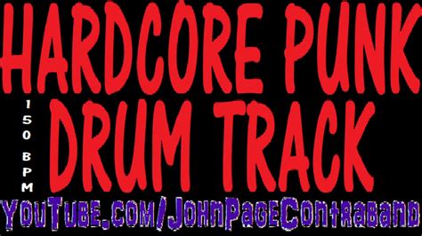 Hardcore Punk Drum Backing Track 150 Bpm For Guitar And Bass Youtube