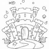Castle Underwater Coloring Pages Surfnetkids House sketch template