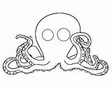 Cephalopod Coloring Coloringcrew sketch template