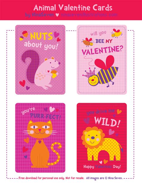 kids printable valentines day cards