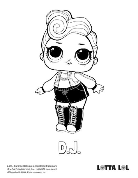 dj coloring page lotta lol unicorn coloring pages cool coloring pages