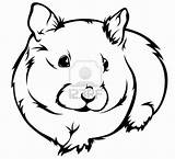Hamster Cute Coloring Clipart Clip Pages Vector Dwarf Drawing Outline Silhouette Stock Raster Colouring Hamsters Color Drawings Illustration Kids Getcolorings sketch template