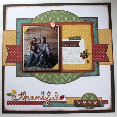 scrapbook pages simple thankful   simple stories pumpkin spice collection