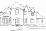 House Drawing Outline Dream Sketch Drawings Houses Sketches Pencil Simple Paintingvalley sketch template