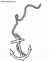 Anchor Coloring Rope Boat Clipart Anchors Clip Pages Printactivities Boats Small Cliparts Printable Library Sheets Cross Popular Embroidery Need sketch template