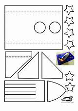 Krokotak Rakete Vorlage Ausdrucken Bastelvorlagen Rakieta Kostenloser Szablony Ausschneiden Kolorowanka sketch template