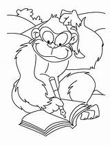 Coloring Pages Funny Animal Apes Writing Cute Homework Color Monkey Colour Ape Helper Classzone School Popular Coloringbay Library Pdf Clipart sketch template