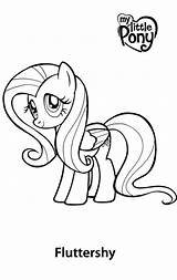 Coloring Fluttershy Pages Printable Kids sketch template