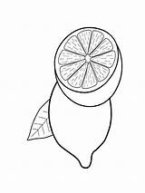 Lemon Coloring Pages Color Printable Kids Fruits Print Recommended sketch template