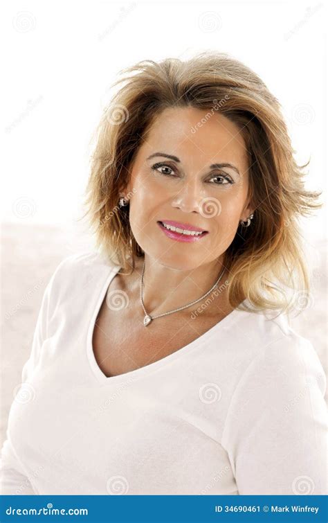 attractive mature woman portrait stock image image 34690461