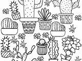 Coloring Cactus Pages Saguaro Printable Simple Getcolorings Color Getdrawings sketch template