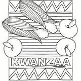 Coloring Kwanzaa Pages Printable Holiday sketch template