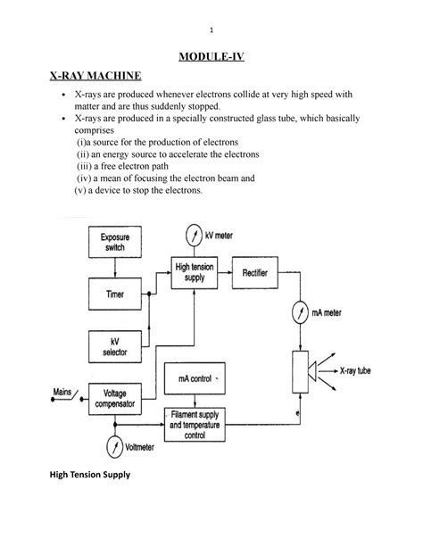 operation    ray machine  block diagram  module iv  ray machine  rays  produced