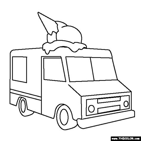 coloring page   ice cream truck color   picture