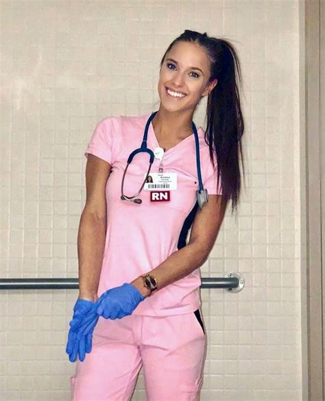 blush pink cute nursing scrubs beautiful nurse nurse outfit scrubs