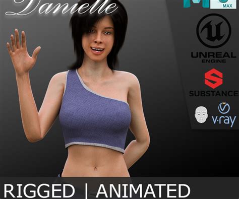artstation danielle 3d realistic sexy human girl game