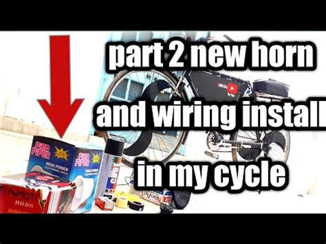 horn  wiring install   cycle part  youtube