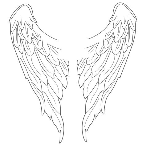 easy angel wings drawing  getdrawings