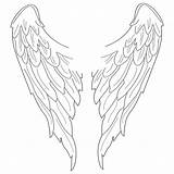 Wings Angel Drawing Easy Coloring Drawings Wing Simple Tattoo Pages Wall Sketch Sticker Heart Angels Draw Line Tattoos Print Pencil sketch template