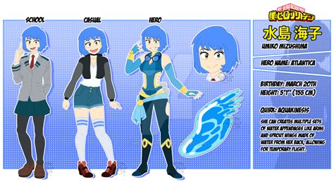 [p] Mizushima Character Sheet Bnha Oc By Pretzy Artist