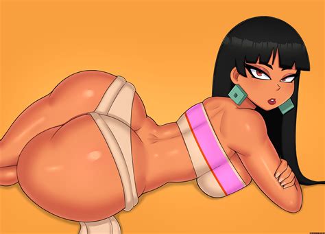 Rule 34 Ass Ass Cleavage Bandeau Big Ass Big Breasts Black Hair Brown