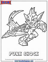 Coloring Skylanders Pages Swap Force Punk Shock Colouring Sheets Book Kids Water Fancy Printables Books Birthday Trap Shadow Character Party sketch template