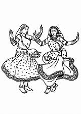 Danse Coloriages Indienne Indiennes Danseuse Coloring Danseuses Dessins Hugolescargot sketch template