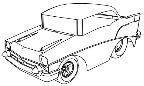 tooned chevy cartoon car coloring page wecoloringpagecom