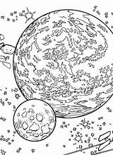 Pianeti Planet Asteroid Belt Colorare Dover Disegni Doverpublications Trippy Bambini Colouring sketch template