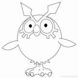 Braviary Hoothoot Xcolorings sketch template