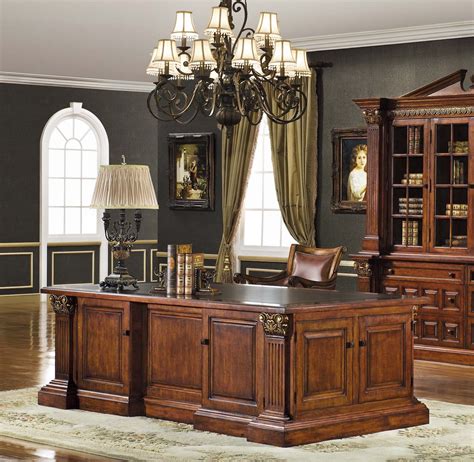 princeton executive desk  cherry mahogany finish desk features