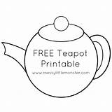 Teapot Riffic Mothers Messylittlemonster Teekanne Bastelarbeiten sketch template