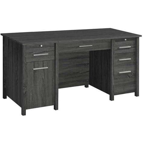 coaster furniture office desks dylan  lift top office desk weathered grey desks