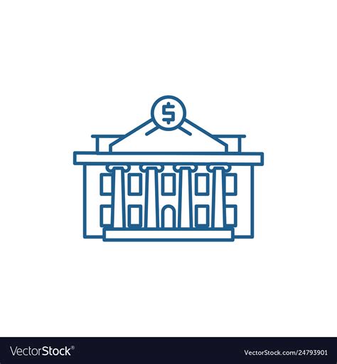 financial institution  icon concept royalty  vector