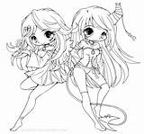 Coloring Pages Yampuff Anime Deviantart Lineart Halloween Chibi Cute Suii Girls Sheets Colouring Food Printable Fairy Adult Color Drawings Colorings sketch template