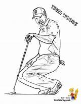 Golf Coloring Pages Player Getdrawings Drawing Tiger Woods Choose Board sketch template