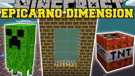 Minecraft Epicarno Dimension Mod Temples Fat Creepers