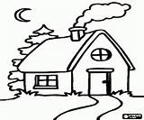 Chimney Smoke House Coloring Printable Game Clipart sketch template