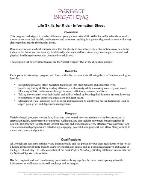 life skills worksheets  special  students   life