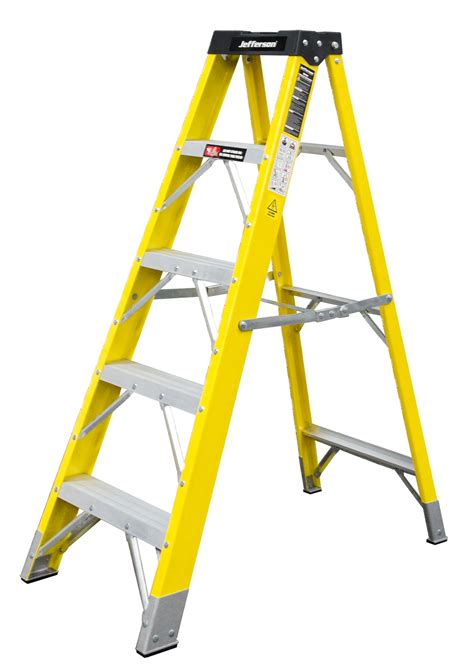 tread fibreglass step ladder mts direct