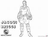 Coloring Pages Mortal Kombat Briggs Jacqui Cage Johnny Printable Template Print sketch template