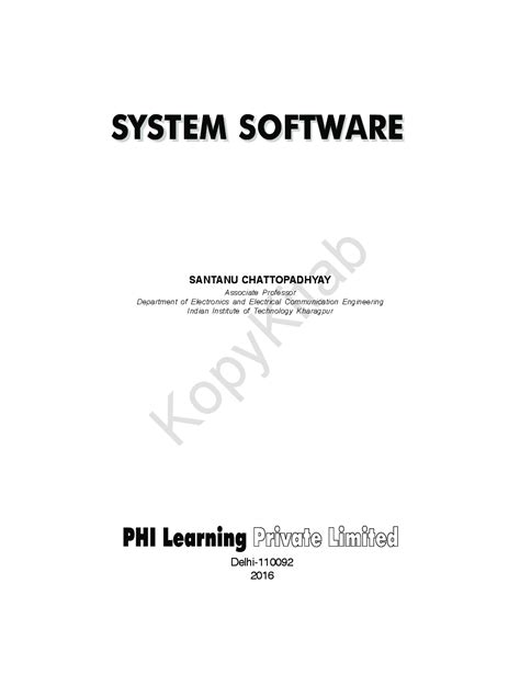 system software     santanu chattopadhyay